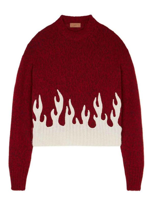 Alanui Pull Col Rond - Rouge Brun