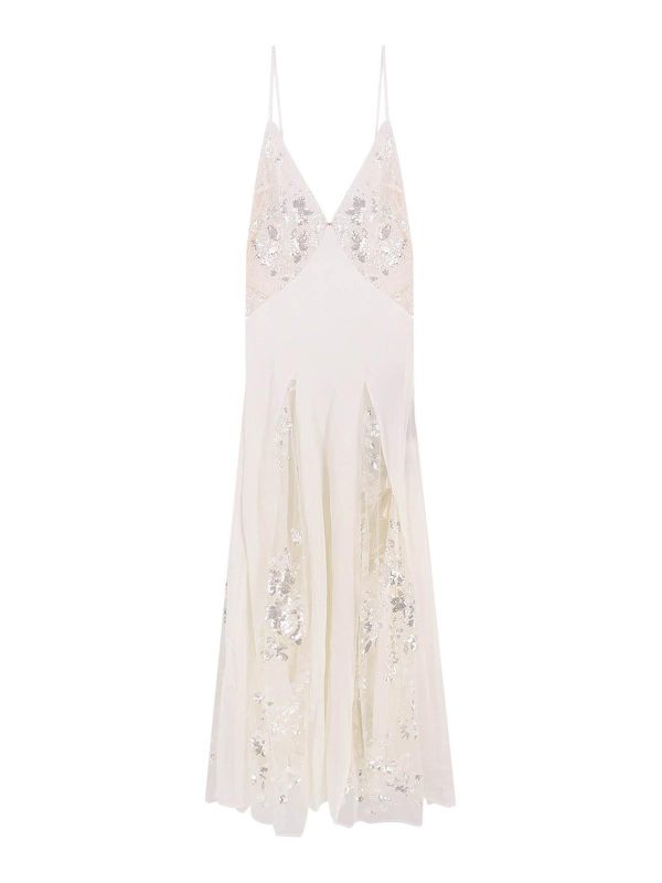Elisabetta Franchi Robe Au Genou - Blanc