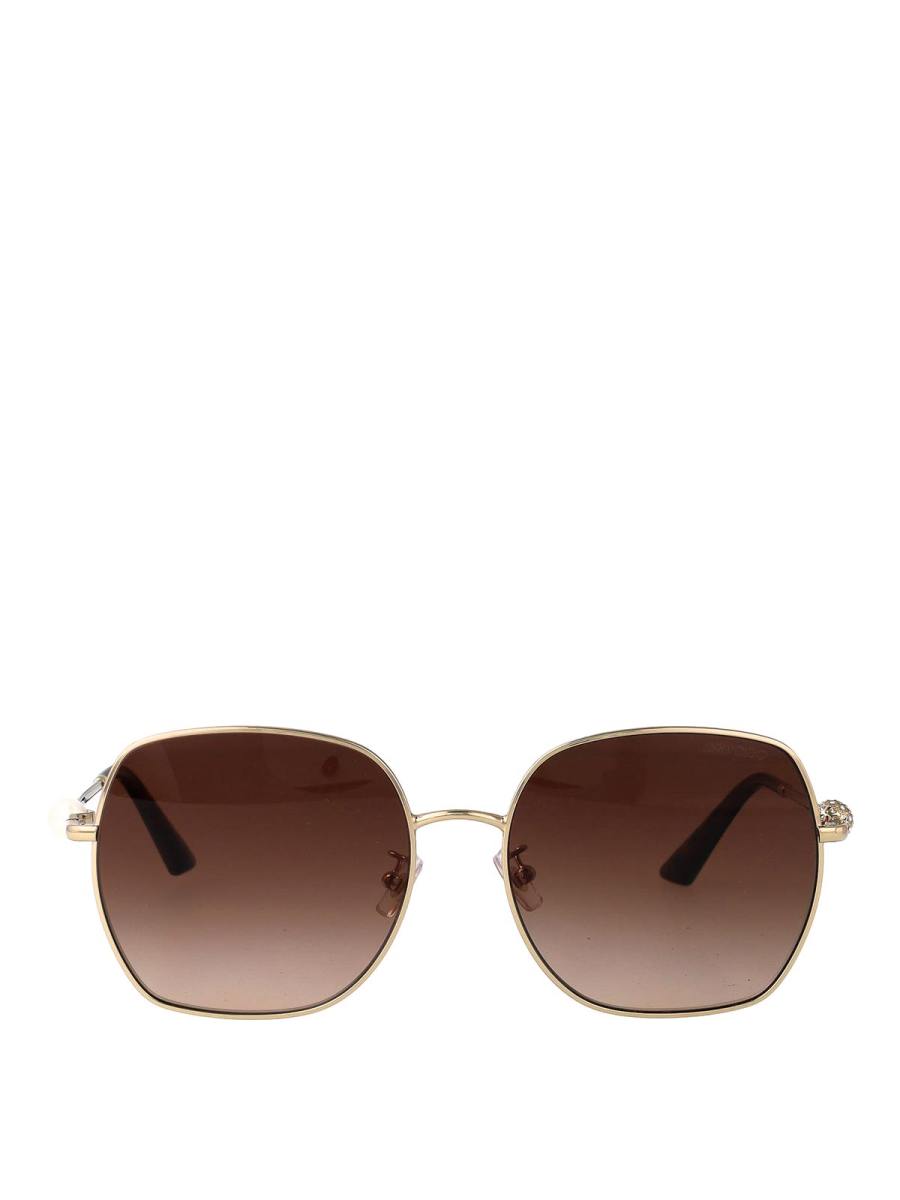Jimmy Choo Lunettes De Soleil - Or