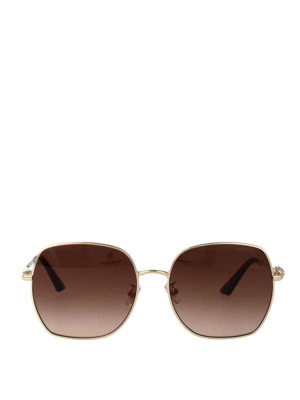 Jimmy Choo Lunettes De Soleil - Or