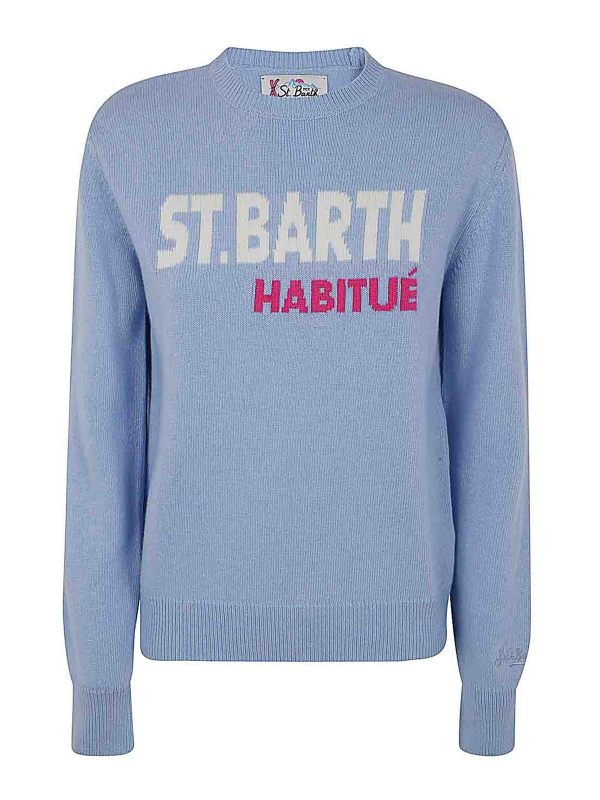 Mc2 Saint Barth Pull Col Rond - Bleu