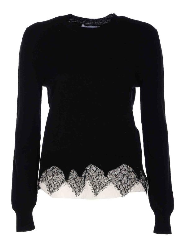 Alexander Mcqueen Pull Col Rond - Noir