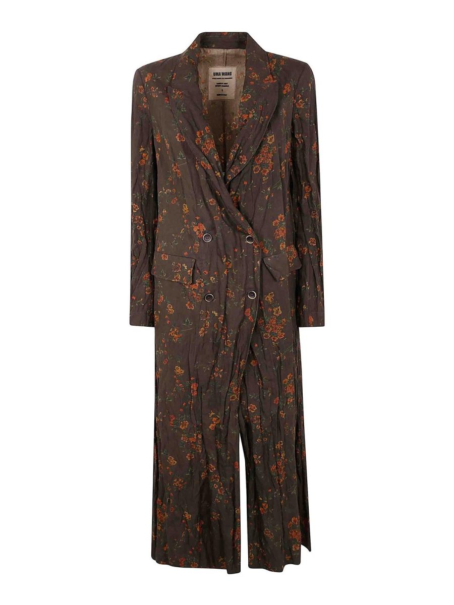 Uma Wang Manteau Court - Marron