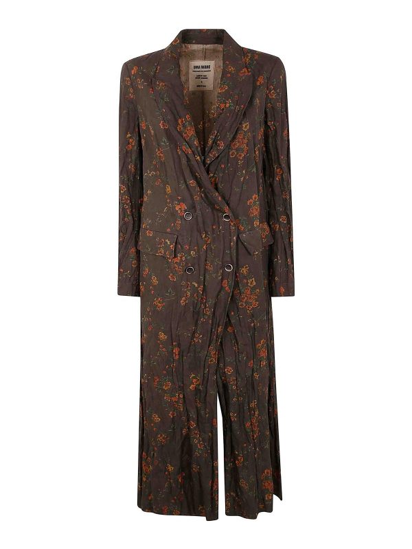 Uma Wang Manteau Court - Marron
