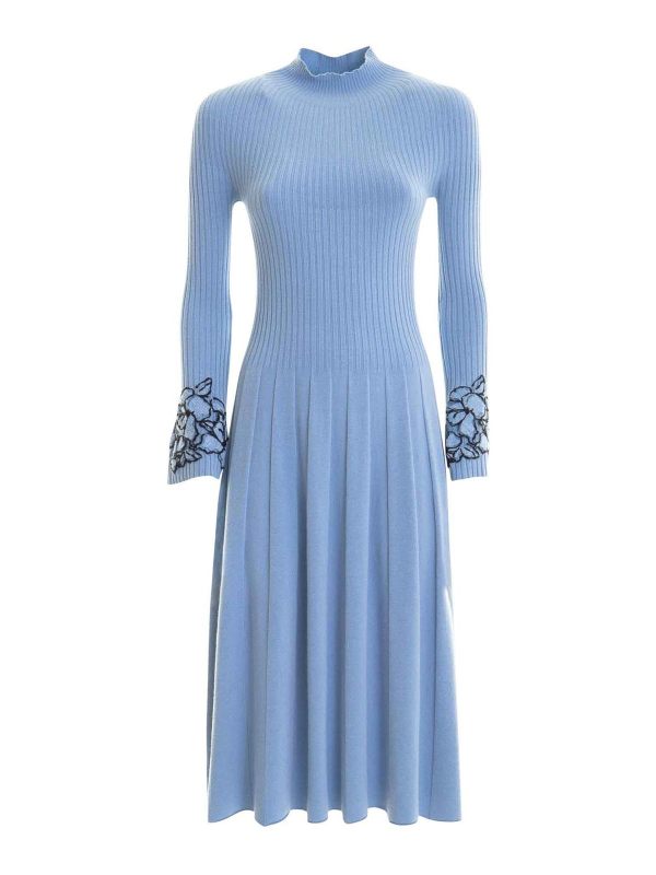 Ermanno Scervino Robe Au Genou - Bleu Clair
