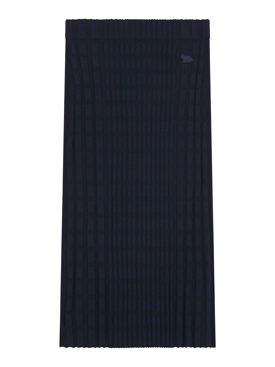 Maison Kitsuné Jupe Midi - Bleu