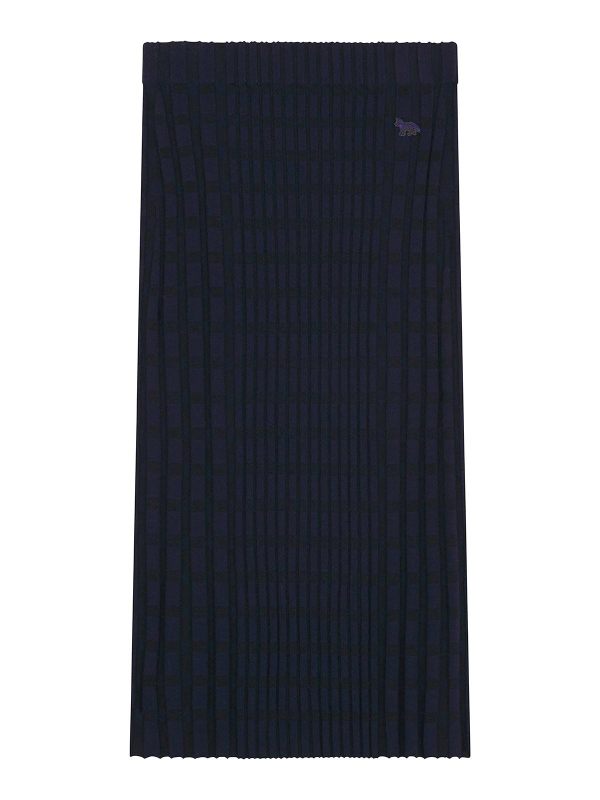 Maison Kitsuné Jupe Midi - Bleu