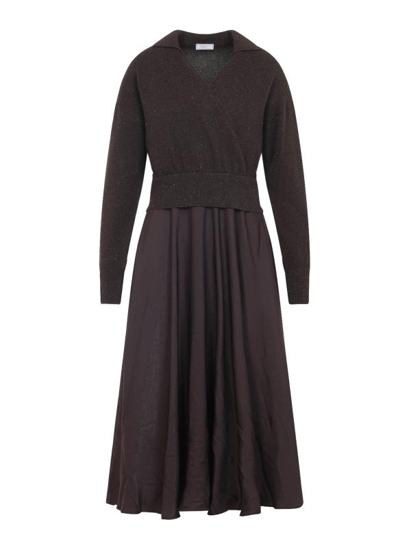 Peserico Robe Au Genou - Marron