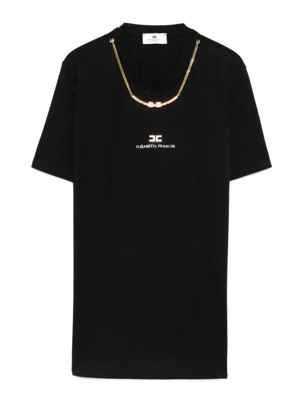 Elisabetta Franchi Pull Col Rond - Noir