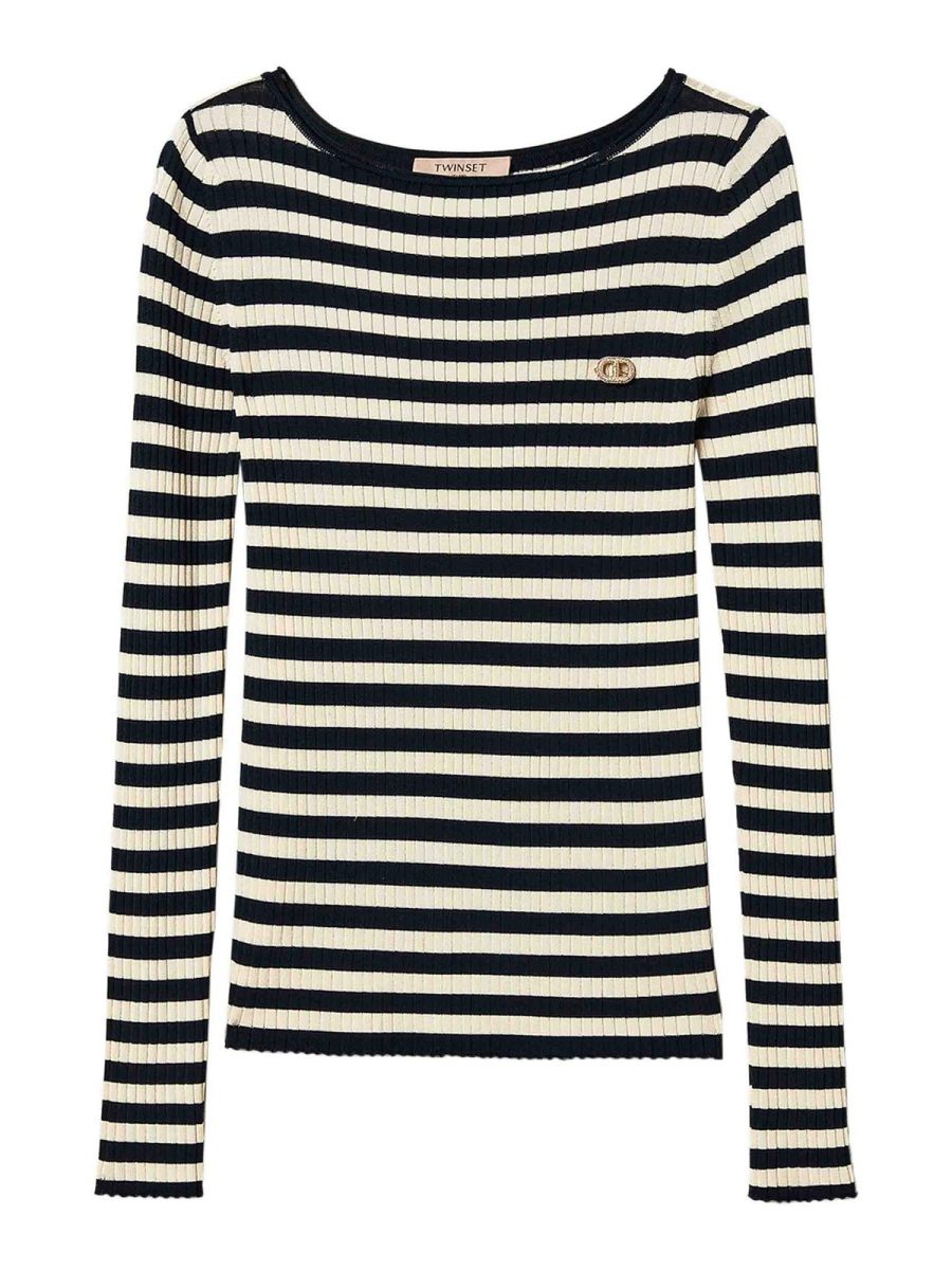 Twinset Pull Col Bateau - Noir