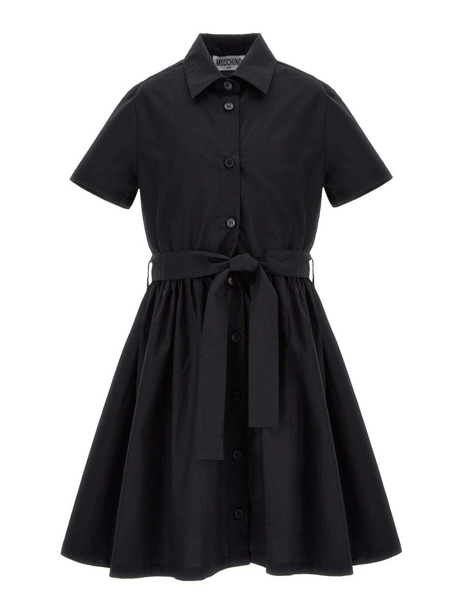 Moschino Kids Robe Au Genou - Noir