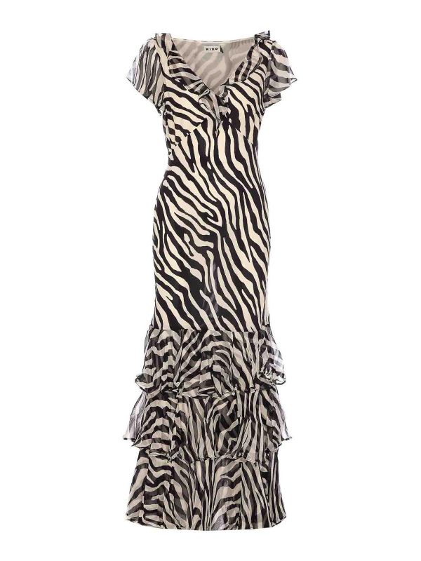 Rixo Robe Au Genou - Noir