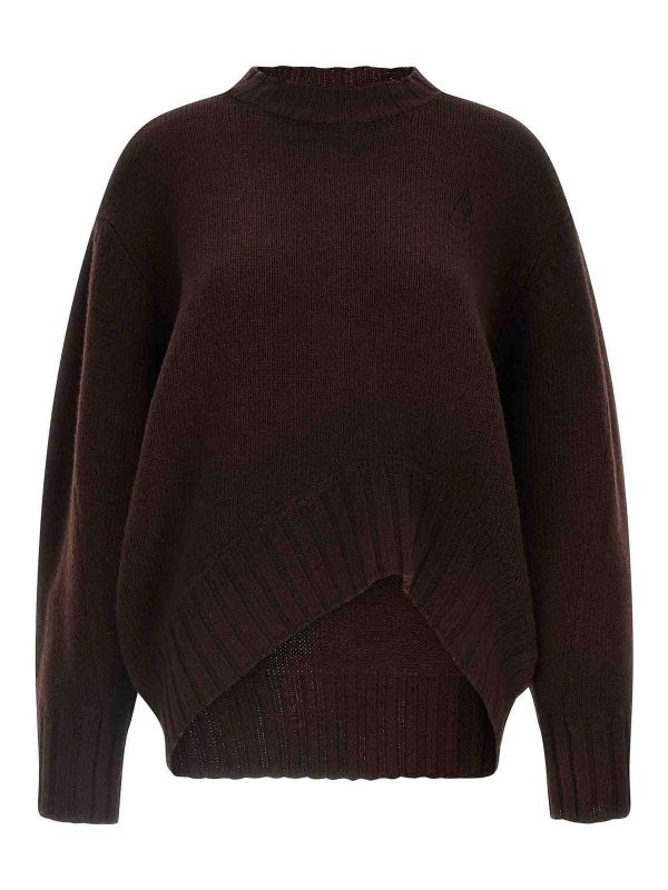 The Attico Pull Col Rond - Marron