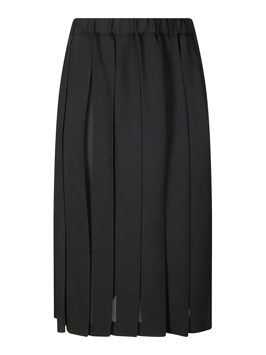 Comme Des Garcons Jupe Midi - Noir