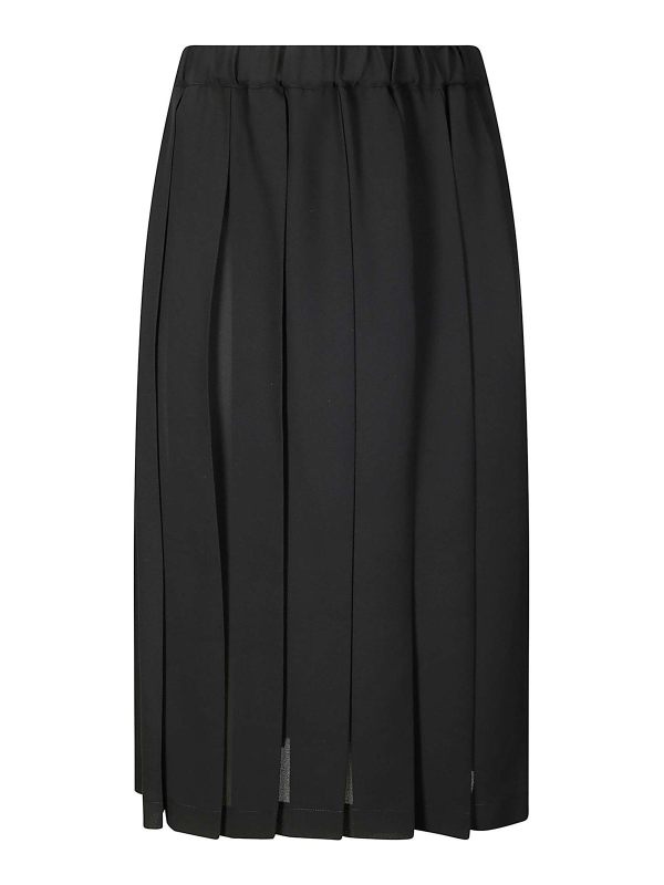 Comme Des Garcons Jupe Midi - Noir