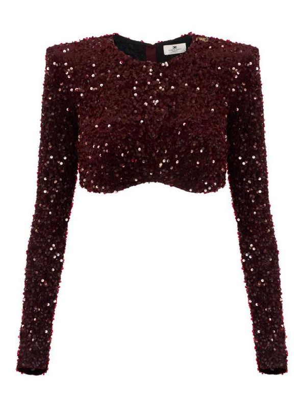 Elisabetta Franchi Top - Rouge Brun