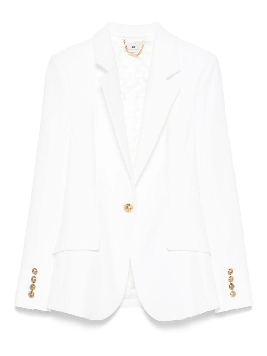 Elisabetta Franchi Robe Au Genou - Blanc