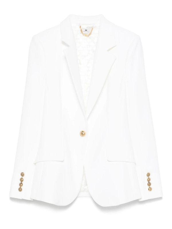 Elisabetta Franchi Robe Au Genou - Blanc