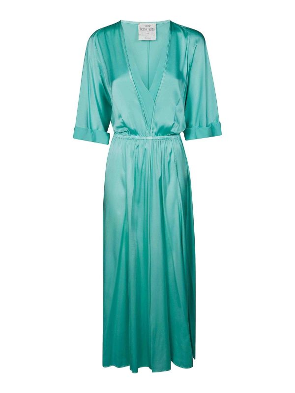 Forte Forte Robe Au Genou - Bleu Clair