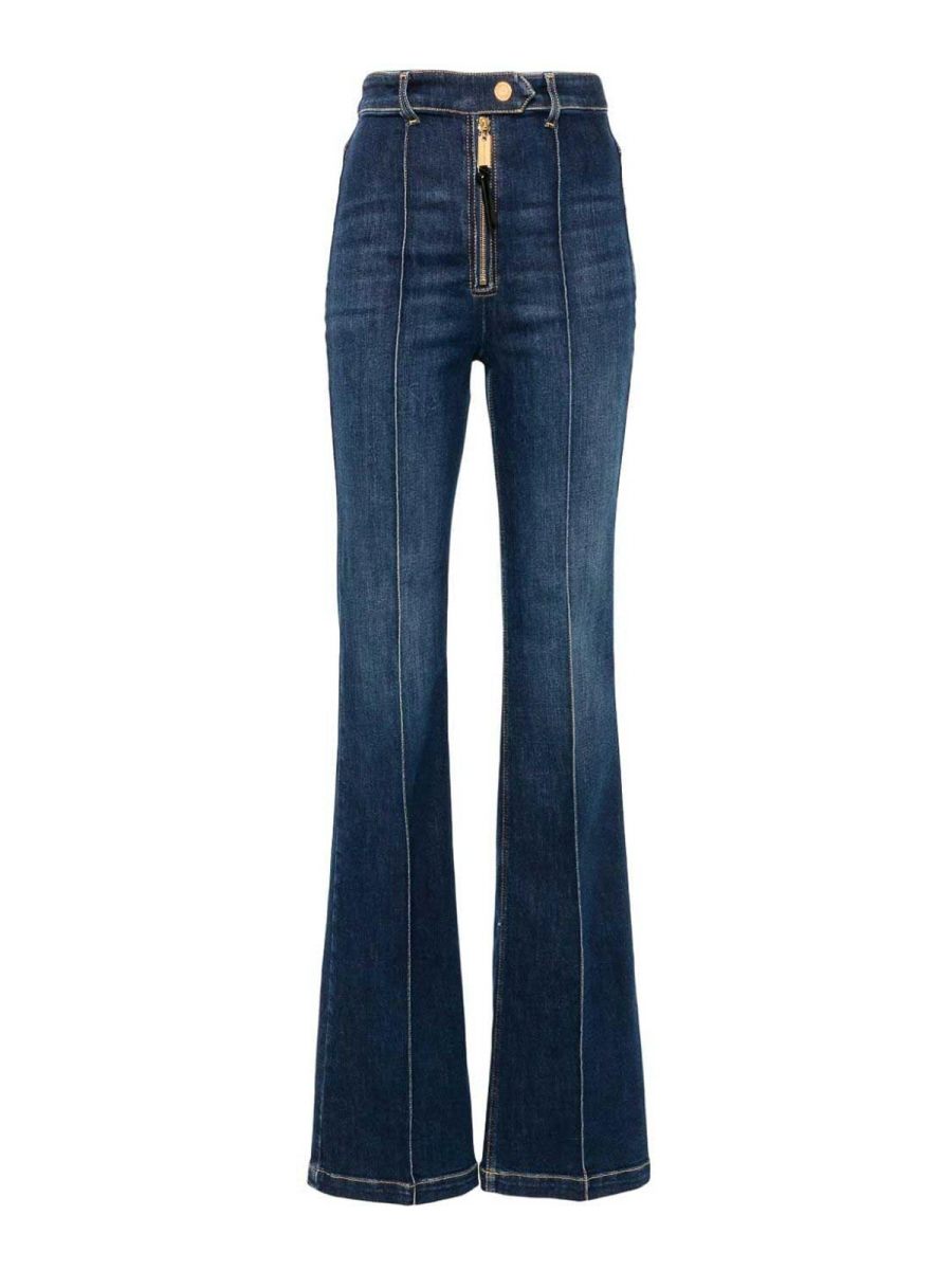 Elisabetta Franchi Jean Bootcut - Foncé Délavé