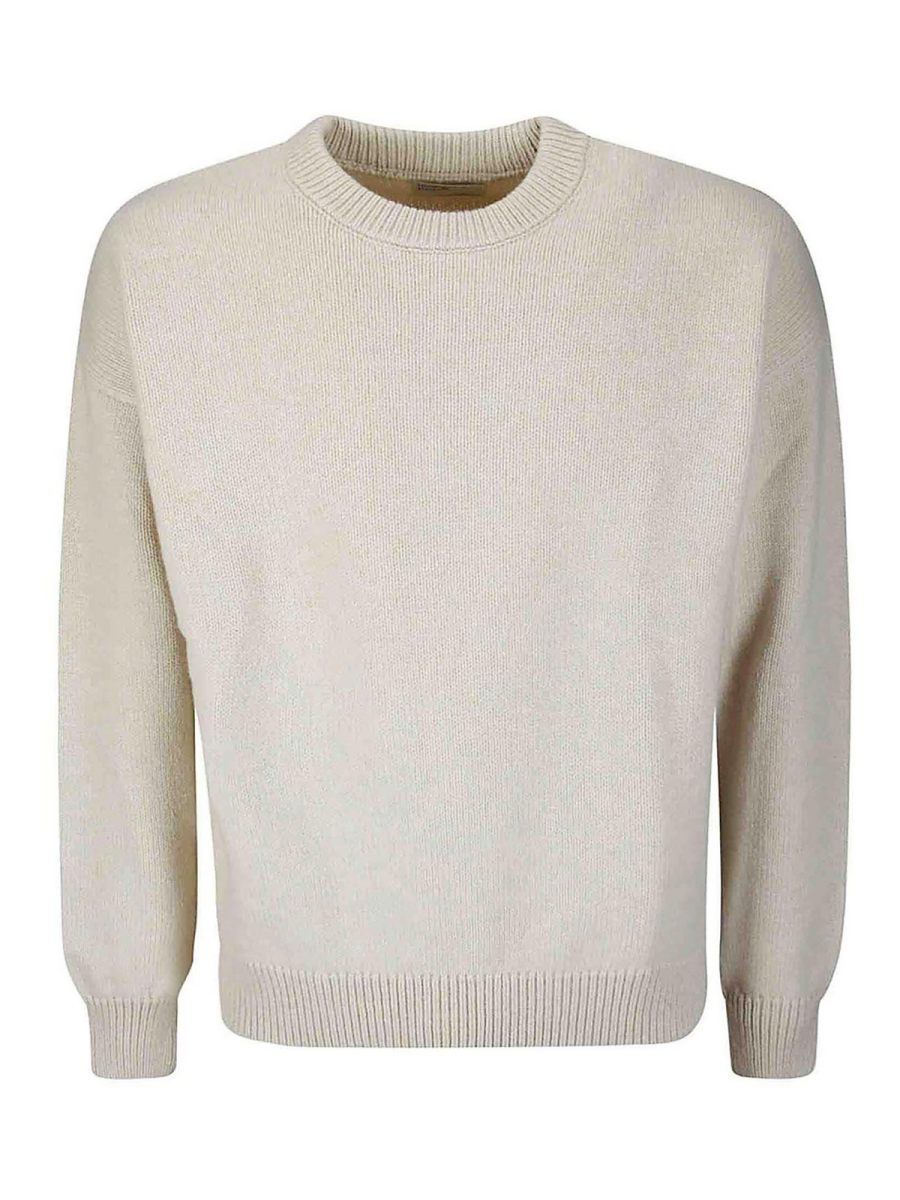 Colorful Standard Pull Col Rond - Blanc