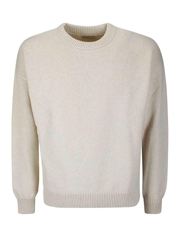 Colorful Standard Pull Col Rond - Blanc