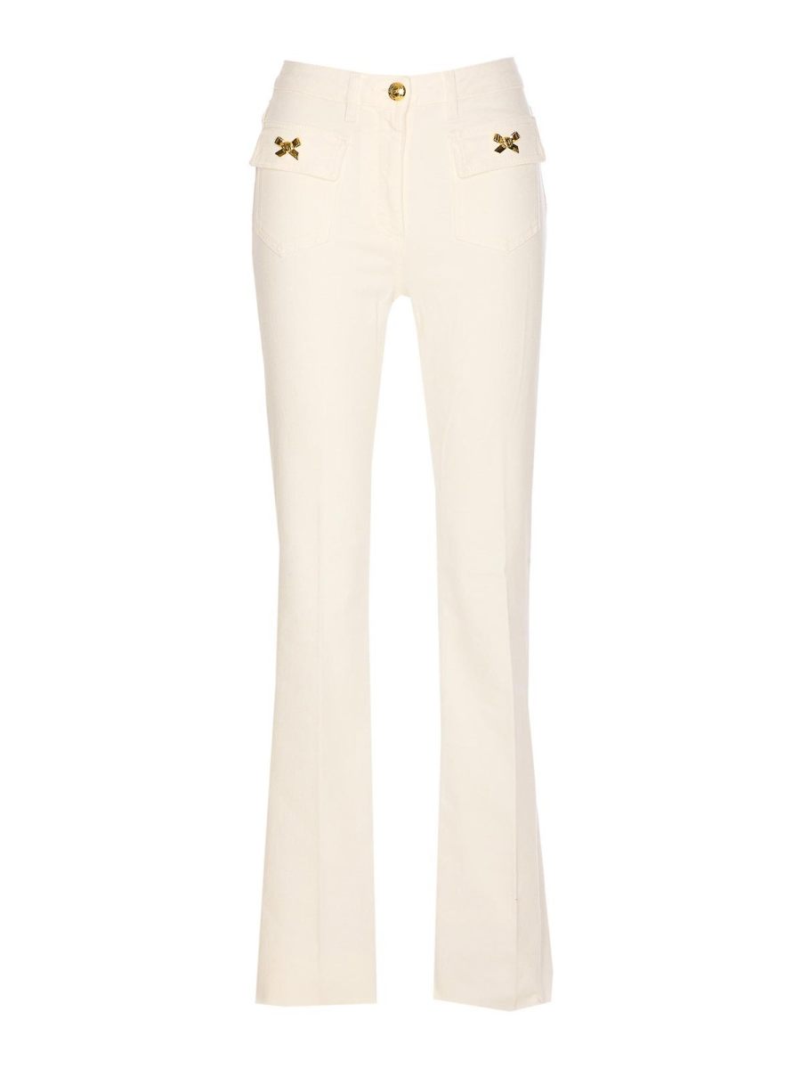 Elisabetta Franchi Jean Bootcut - Blanc