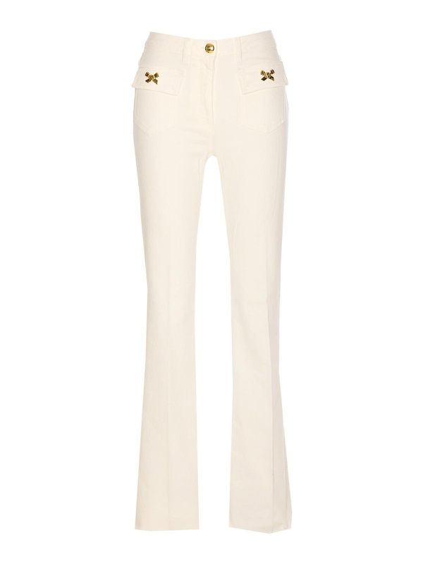 Elisabetta Franchi Jean Bootcut - Blanc