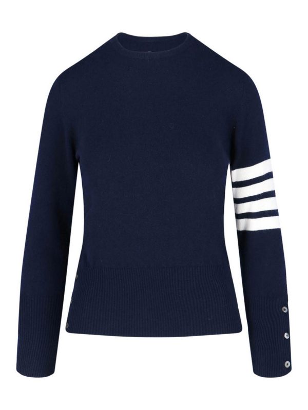 Thom Browne Pull Col Rond - Bleu