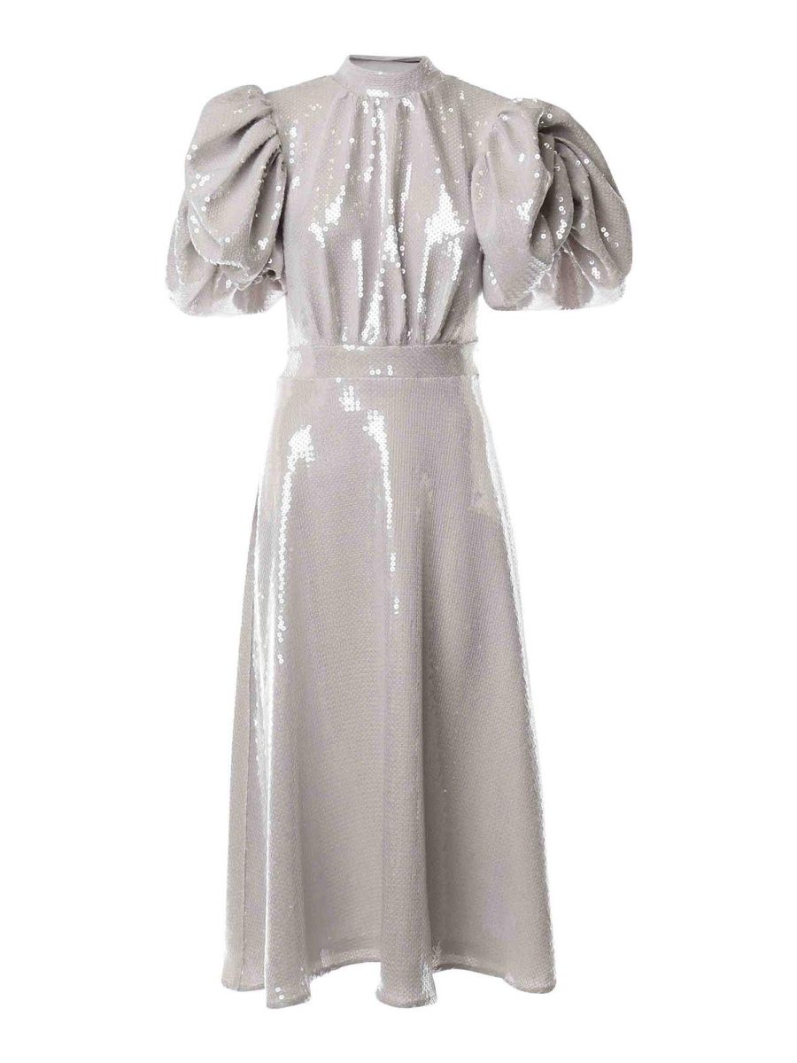 Rotate Birger Christensen Robe De Soirée - Gris Clair