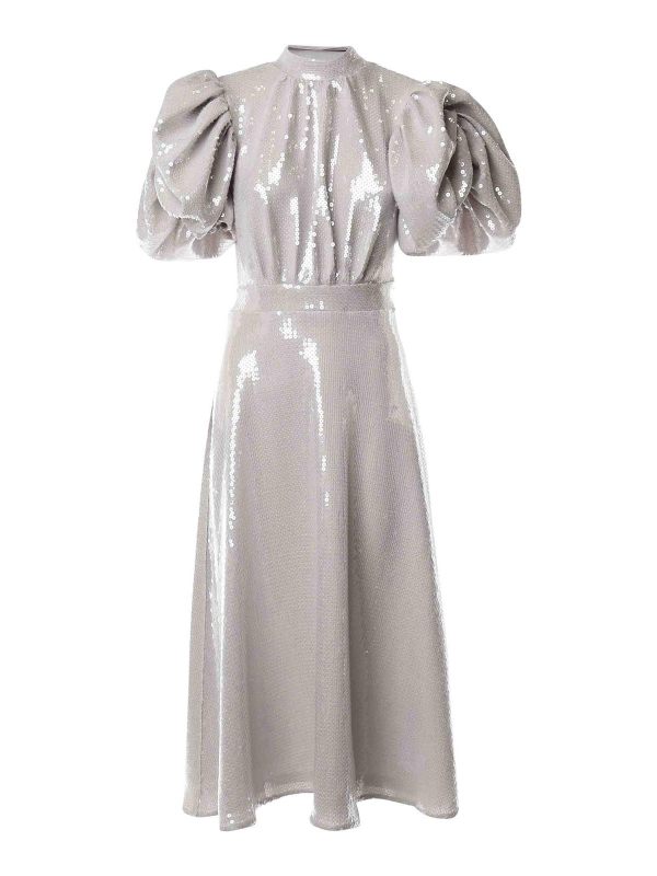 Rotate Birger Christensen Robe De Soirée - Gris Clair