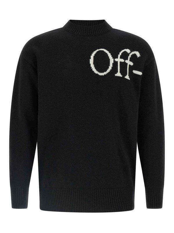 Off-White Pull Col Rond - Blanc