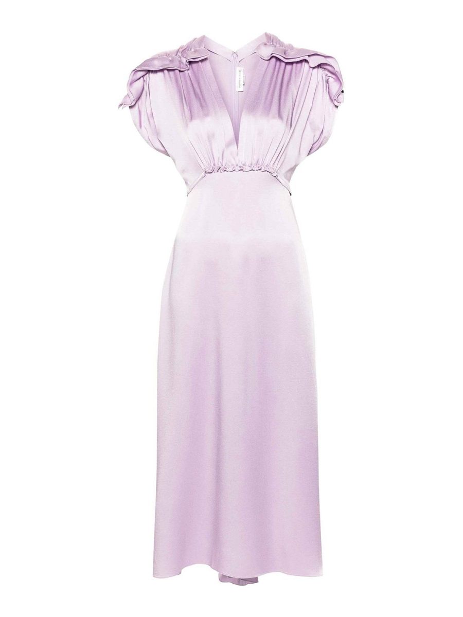 Victoria Beckham Robe Au Genou - Noir