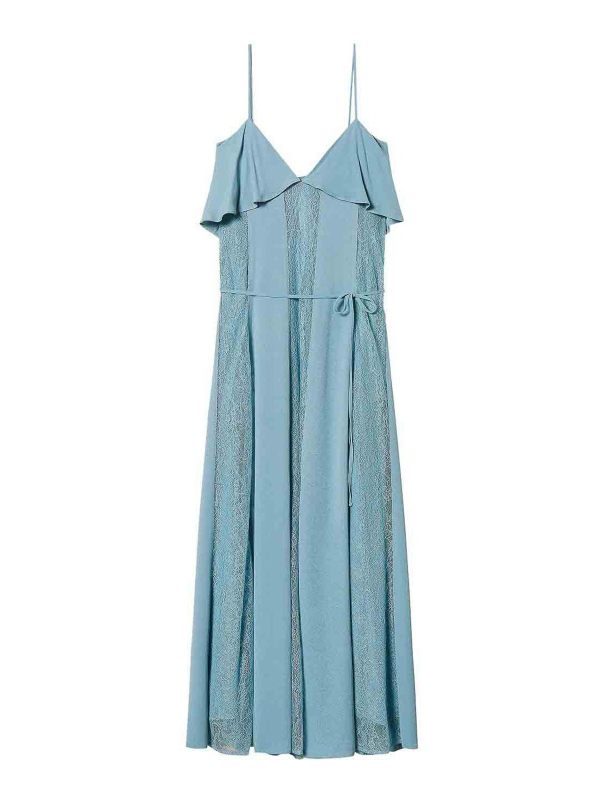 Twinset Robe Au Genou - Bleu