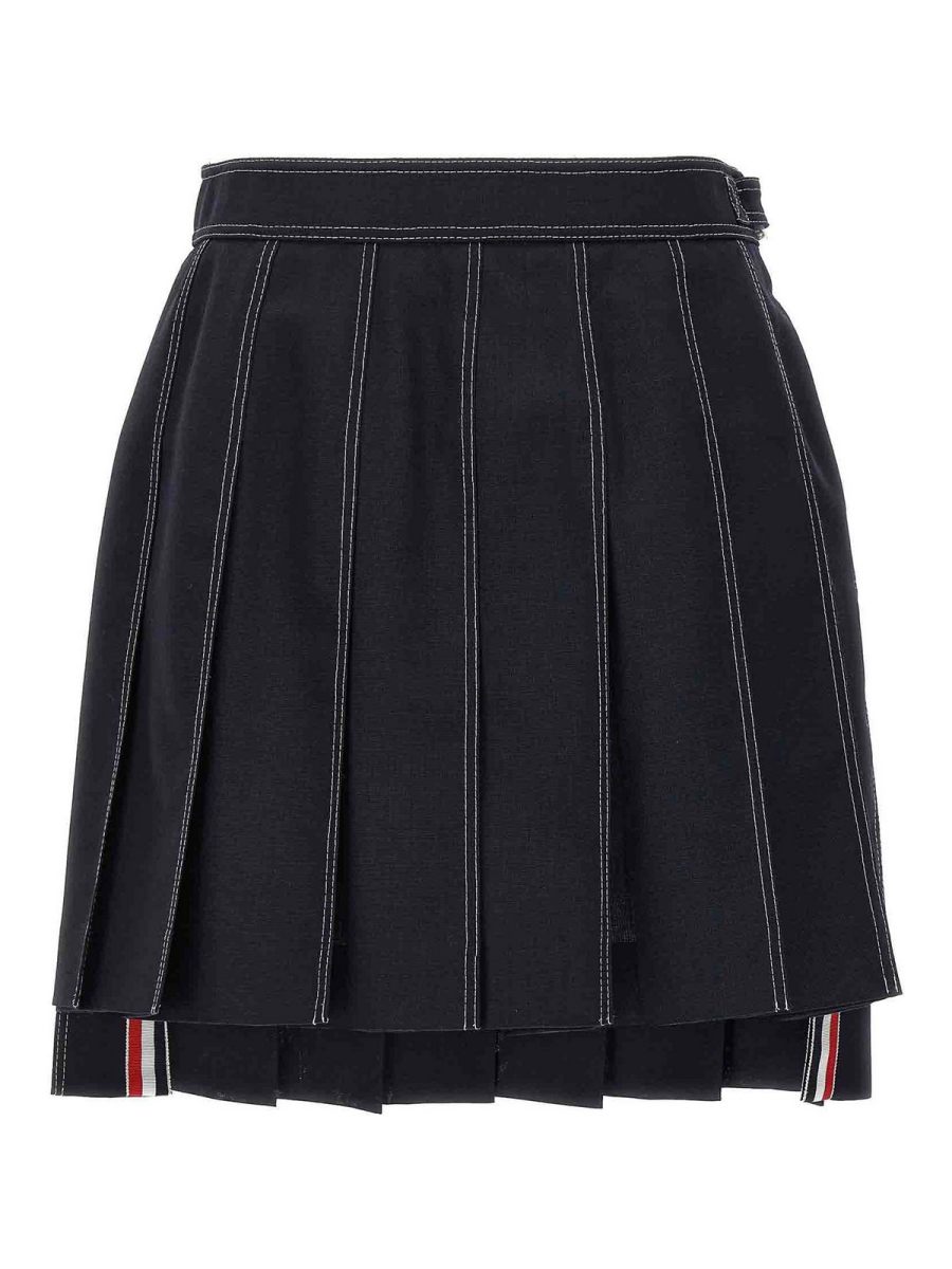 Thom Browne Jupe Midi - Bleu