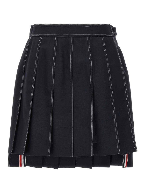 Thom Browne Jupe Midi - Bleu
