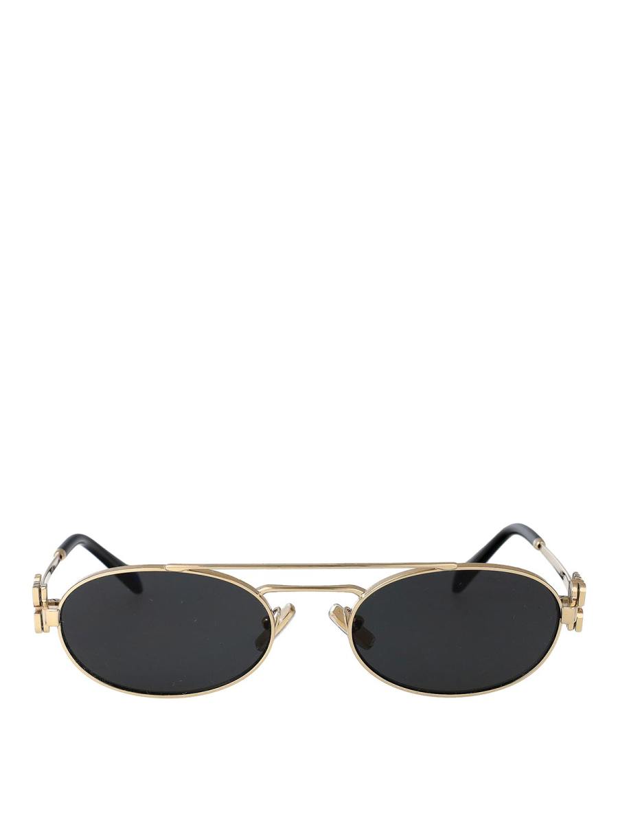 Miu Miu Lunettes De Soleil - Or