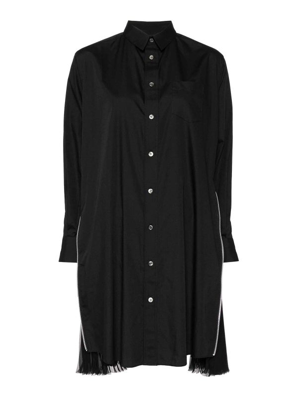 Sacai Robe Au Genou - Noir