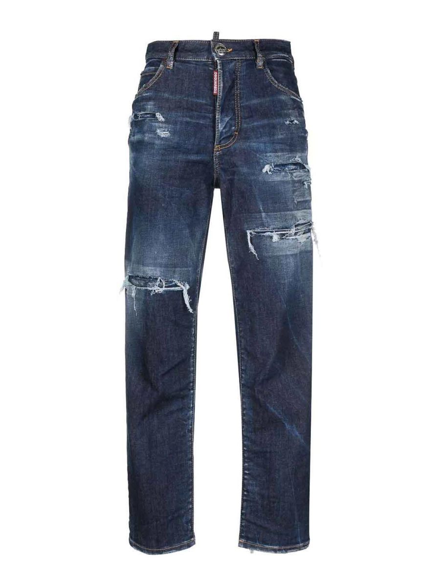 Dsquared2 Jean Bootcut - Bleu Foncé