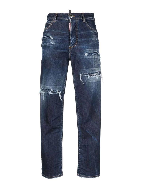 Dsquared2 Jean Bootcut - Bleu Foncé