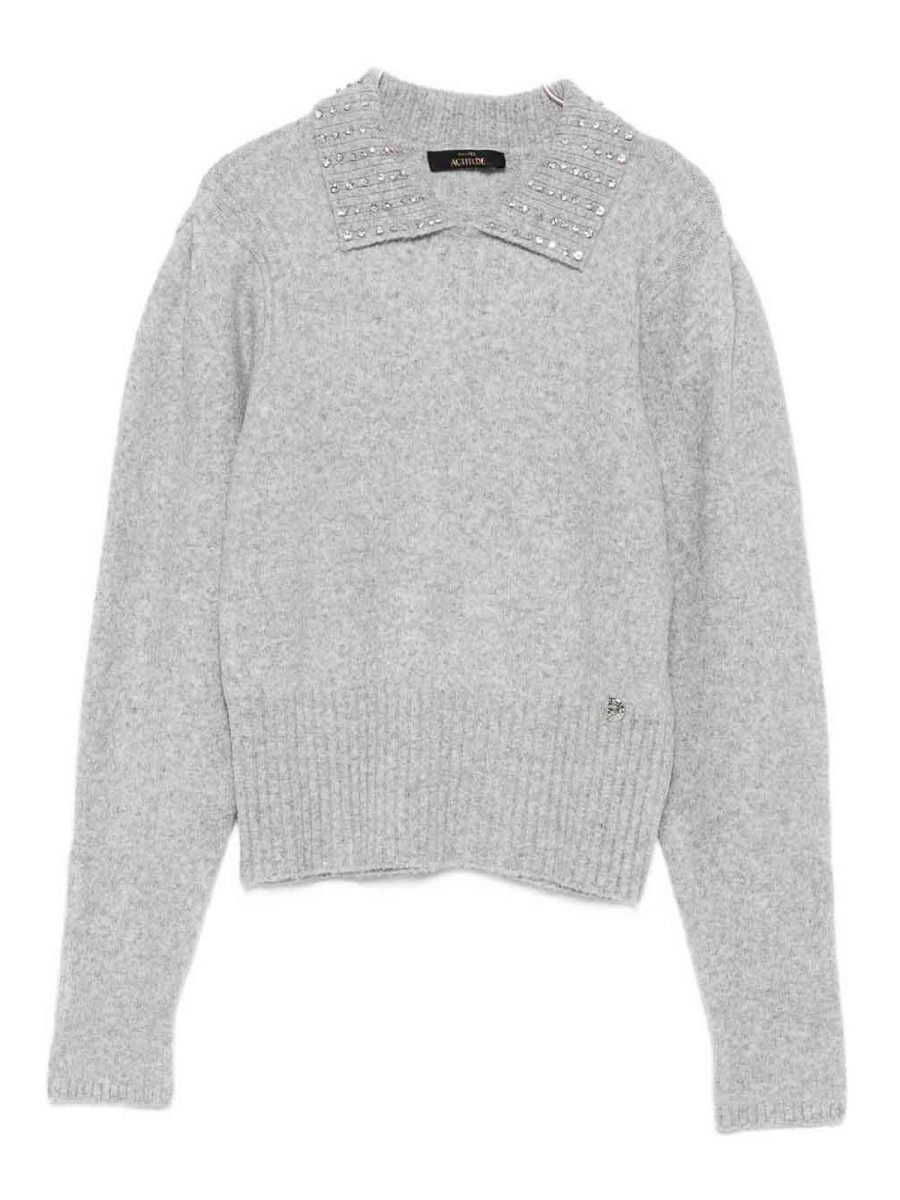 Twinset Pull Col Bateau - Gris