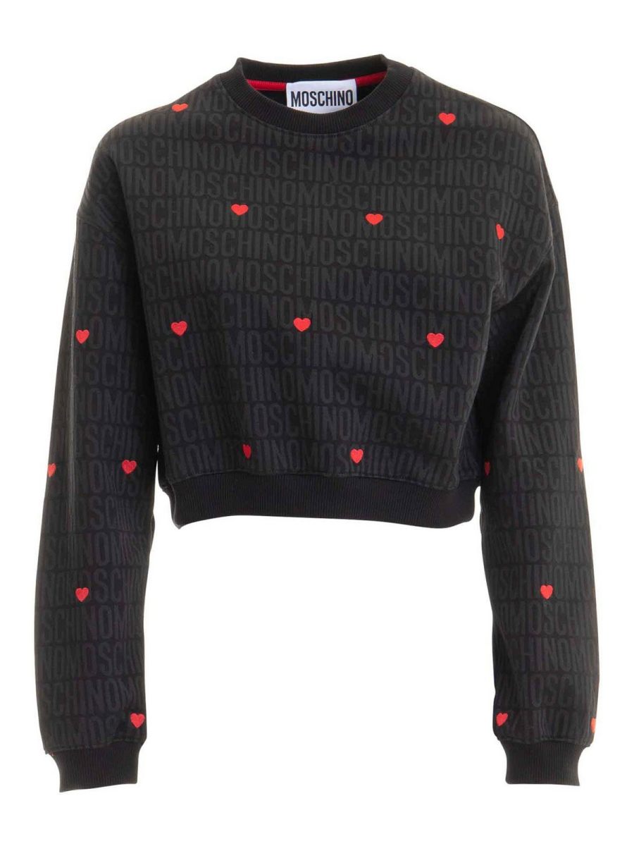 Moschino Pull Col Rond - Noir