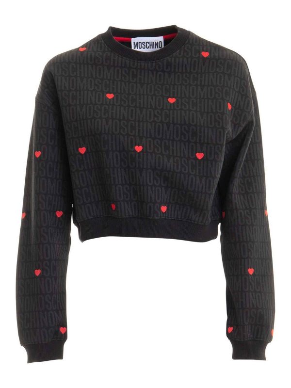 Moschino Pull Col Rond - Noir
