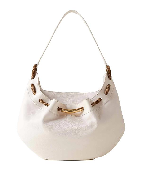 Borbonese Sac Porté Épaule - Blanc