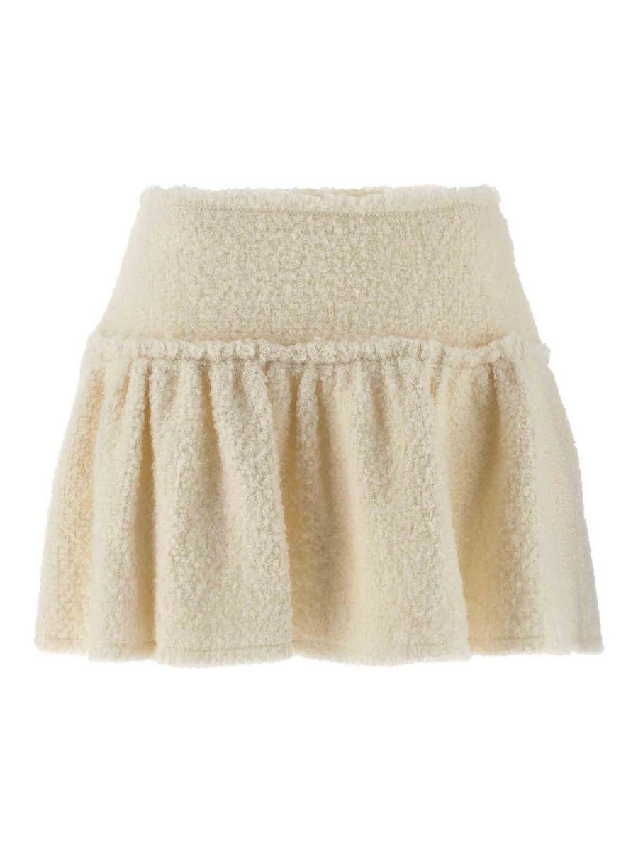 LoveShackFancy Jupe Midi - Blanc