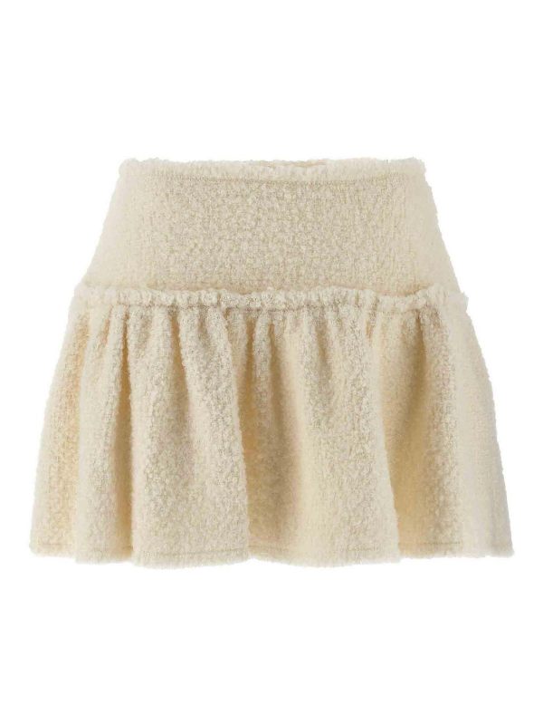 LoveShackFancy Jupe Midi - Blanc