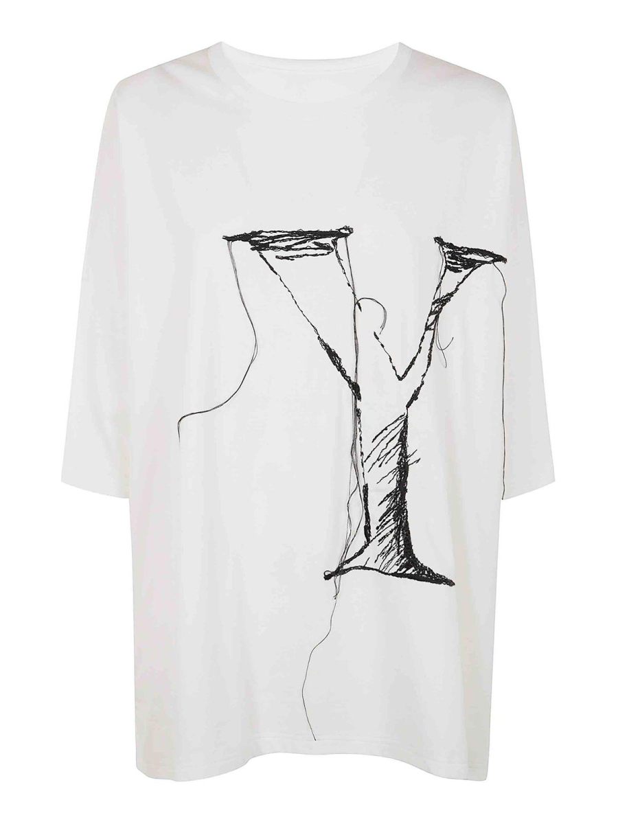 Y'S T-Shirt - Blanc