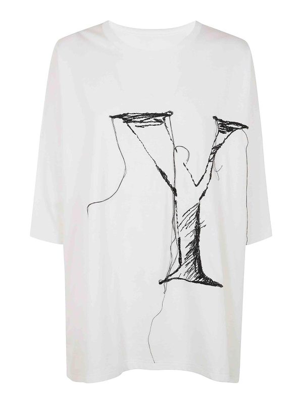 Y'S T-Shirt - Blanc