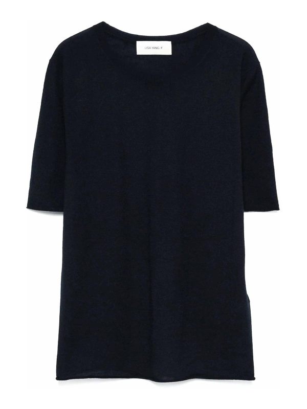 Lisa Yang Pull Col Bateau - Bleu Foncé