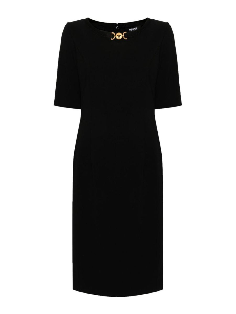 Versace Robe Au Genou - Noir